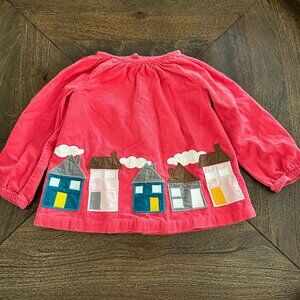 Baby Boden Red Corduroy House Top